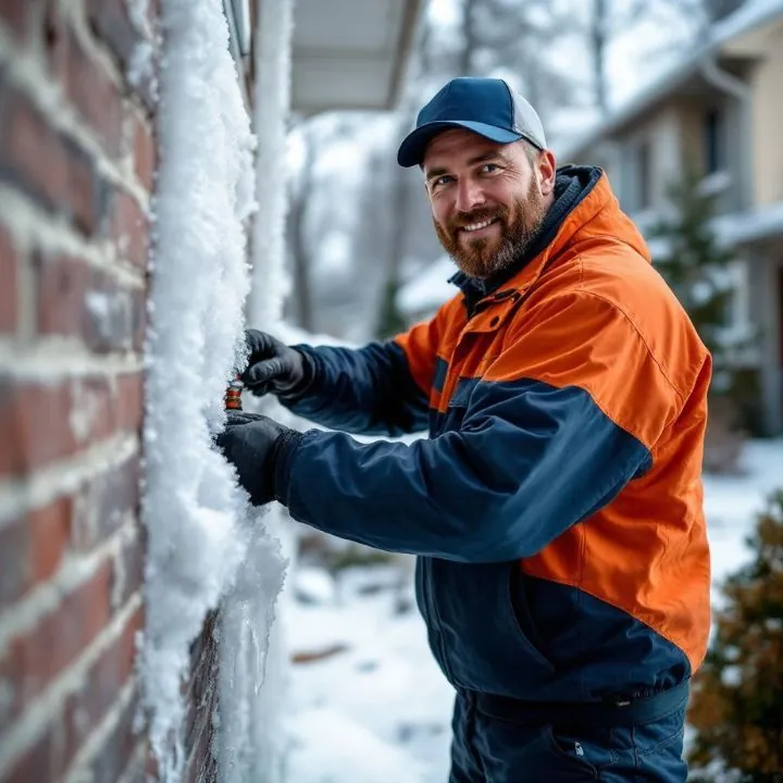 emergency plumber in castle rock Colorado fixing a frozen pipe.
